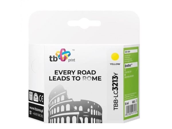 TB Print TBB-LC3213Y, 10 ml, 600 sider, 1 stykker, Enkeltpakke