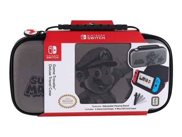 RDS Deluxe travel case - Super Mario - fodral för spelkonsol - grå - för Nintendo Switch