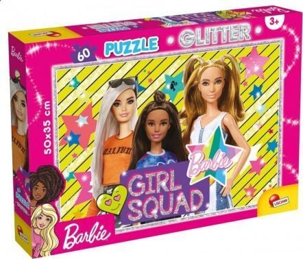 Lisciani puslespill 60 brikker Barbie glitter - Girl squad!