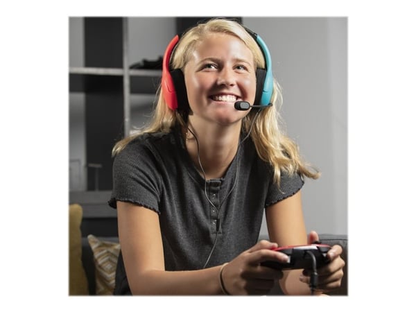 PDP Gaming LVL40 - Hodesett - full størrelse - kablet - 3,5 mm jakk - blokk - for Nintendo Switch