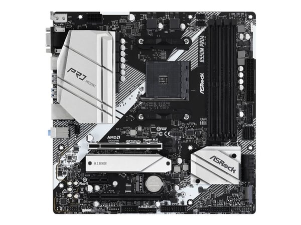 ASRock B550M Pro4 - Emolevy - micro-ATX - Socket AM4 - AMD B550 Chipset - USB-C Gen2, USB 3.2 Gen 1, USB 3.2 Gen 2 - Gigabit LAN - sisäinen grafiik...