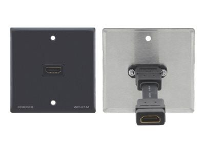 Kramer WP-H1M Passive - Monteringsplatta - väggmontering - HDMI - vit - 1-gang