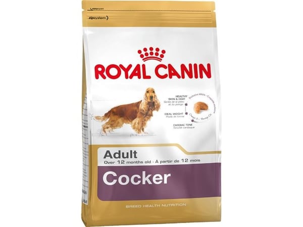Royal Canin Cocker Adult, Voksen, Cocker spaniel, Medium (11 - 25 kg), Mais, Fjærfe, Ris, 12 kg