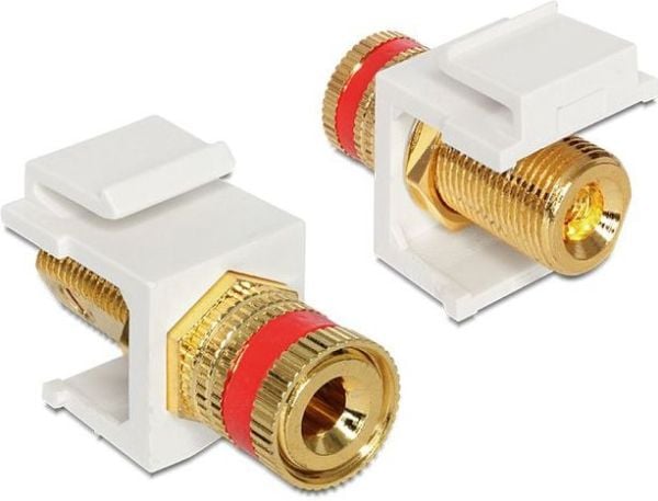 Delock - Modulinnlegg - Binding Post - rød