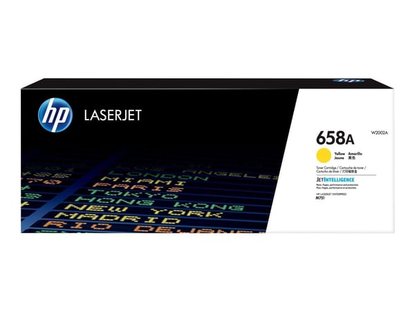 HP 658A alkuperäinen keltainen LaserJet-värikasetti, 6000 sivua, Keltainen, 1 kpl