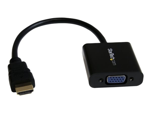 Startech - Video adapter - HDMI hann til HD-15 (VGA) hunn - 24.5 cm - svart - 1080p-støtte, aktiv - for P/N: DK30C2DPEPUE, DK30C2DPPDUE, DK31C3HDPD...
