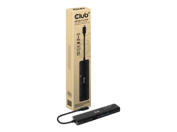 Club 3D USB Type C 7-in-1 Hub - Dokkingstasjon - USB-C 3.2 - HDMI - 1GbE
