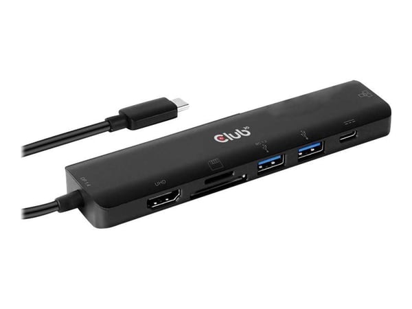 Club 3D USB Type C 7-in-1 Hub - Dokkingstasjon - USB-C 3.2 - HDMI - 1GbE