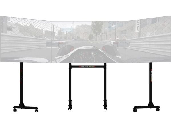 Next Level Racing Free Standing Triple Monitor Stand - Monteringssett (gulvstativ) - for 3 LCD/plasma-paneler - skjermstørrelse: 32"-65"