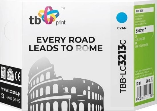 TB Print TBB-LC3213C, 10 ml, 600 sider, 1 stykker, Enkeltpakke