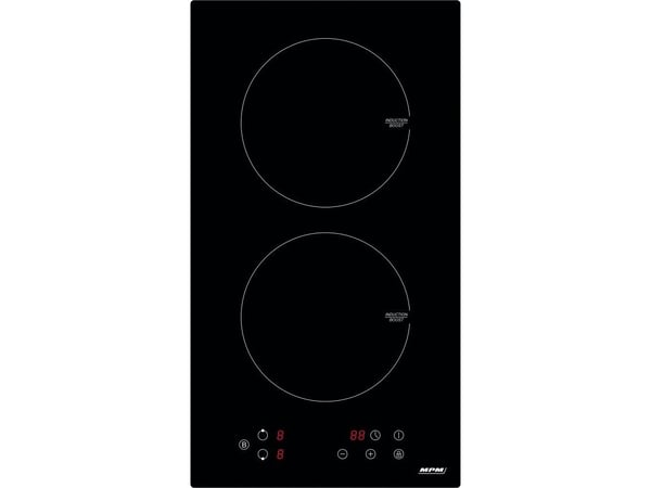 MPM 30-IM-06, Sort, Innebygget, 52 cm, Sonebasert induksjon, Glass, 2 zone(s)