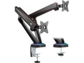 Gaming bracket for 2 LCD monitors NanoRS, 17-32", 2x 8kg (max 16kg), vesa 75x75 and 100x100, RS887 Gaming bracket for 2 LCD monitors NanoRS, 17-32", 2x 8kg (max 16kg), vesa 75x75 and 100x100, RS887