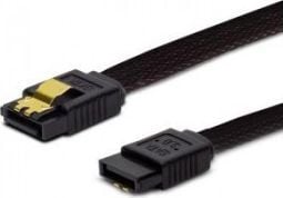 SAVIO GAK-02 - SATA-kabel - Serial ATA 150/300/600 - SATA (hann) hasp til SATA (hann) hasp - 30 cm - svart
