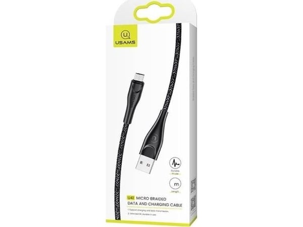 USB-kabel USAMS USB-A til Lightning 3 m svart (63790-uniw)