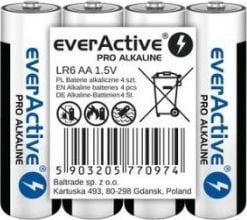 Alkaliparistot everActive Pro Alkaline LR6 AA - 4 kpl.