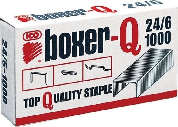 ICO Boxer niitit, 24/6, galvanoitu, 1000kpl - 5997072119820
