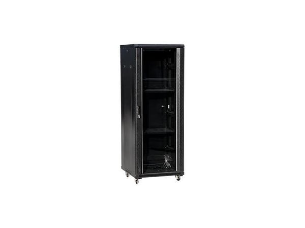 Alantec SS-42U-800-800-01-C, Itseseisova teline, 42U, 106 kg, Näppäinlukko, Säädettävät jalat, Musta