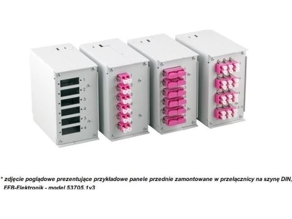 EFB EFB 53705.3v2b EFB Frontpanel for DIN-skinnebryter EFB 53705.1v3, 6x SC Simp/LC Dupl