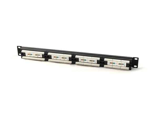 DIGITUS Professional DN-91524U-1 - Koblingspanel - CAT 5e - UTP - RJ-45 X 24 - svart, RAL 9005 - 1U - 19"