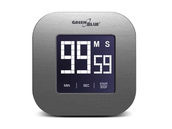 Greenblue 46005, Digital äggklocka, Silver, 5999 min, Magnetisk, CE, CR2032