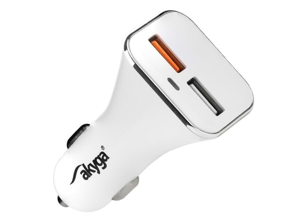 Akyga AK-CH-08, Auto, USB, 12 V, 3 A, Valkoinen