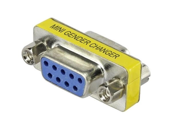 Renkforce RF-4230660, D-Sub 9-pin, D-Sub 9-pin, Metallisk, Gult
