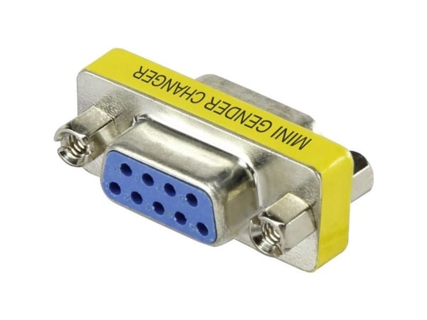 Renkforce RF-4230660, D-Sub 9-pin, D-Sub 9-pin, Metallisk, Gult