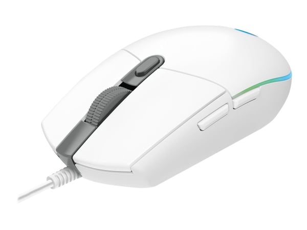 Logitech Gaming Mouse G203 LIGHTSYNC - Mus - optisk - 6 knapper - kablet - USB - hvit