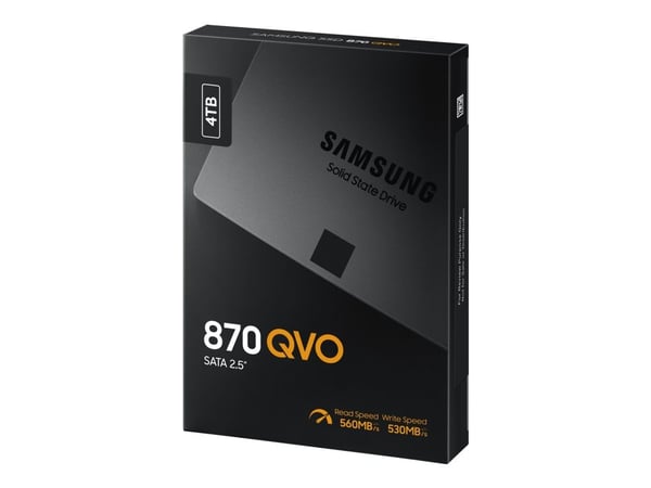 Samsung 870 QVO MZ-77Q4T0BW - SSD - kryptert - 4 TB - intern - 2.5" - SATA 6Gb/s - buffer: 4 GB - 256-bit AES - TCG Opal Encryption