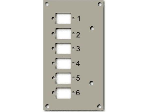 EFB EFB 53705.3v2b EFB Frontpanel for DIN-skinnebryter EFB 53705.1v3, 6x SC Simp/LC Dupl