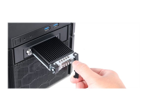 ICY Dock ToughArmor MB601M2K-1B - Bevegelig lagerrack - M.2 - M.2 NVMe Card - U.2 - svart