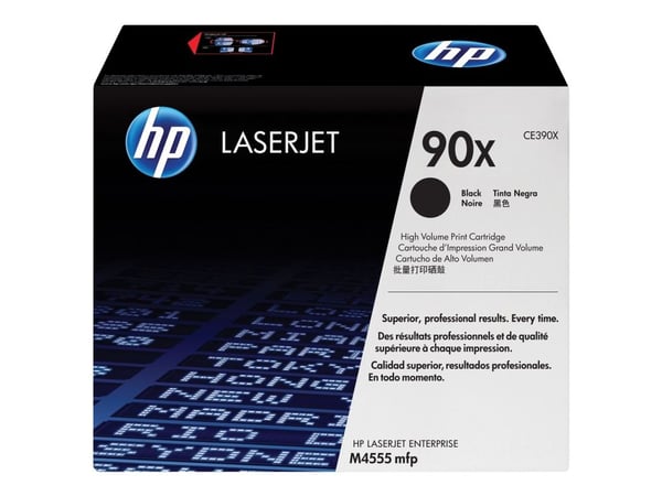 HP 90X - Lång livslängd - svart - original - LaserJet - tonerkassett (CE390X) - för LaserJet Enterprise 600 M602dn, 600 M602m, 600 M602n, 600 M602x...