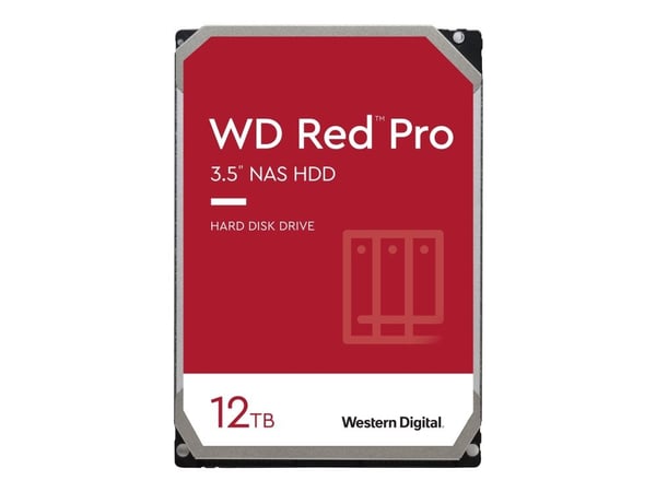 WD Red Pro WD121KFBX - Hårddisk - 12 TB - inbyggd - 3.5" - SATA 6Gb/s - 7200 rpm - buffert: 256 MB