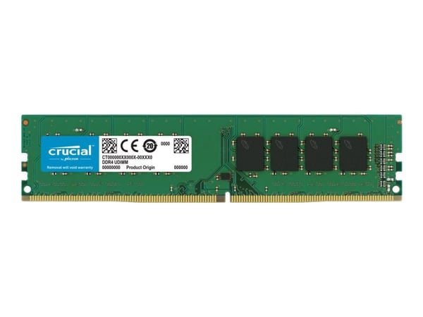 Crucial - DDR4 - moduuli - 8 GB - DIMM 288-PIN - 2666 MHz / PC4-21300 - CL19 - 1,2 V - ikke bufferet - ikke-ECC Crucial - DDR4 - moduuli - 8 GB - DIMM 288-PIN - 2666 MHz / PC4-21300 - CL19 - 1,2 V - ikke bufferet - ikke-ECC