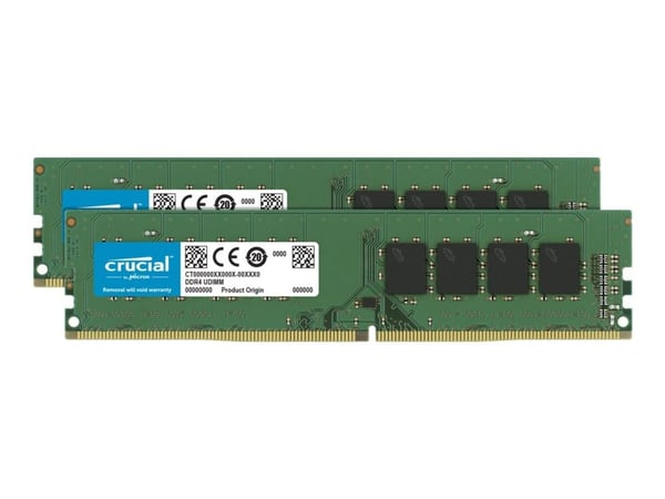 Crucial - DDR4 - sats - 16 GB: 2 x 8 GB - DIMM 288-pin - 3200 MHz / PC4-25600 - CL22 - 1.2 V - ej buffrad - icke ECC