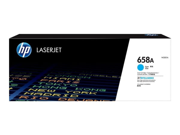 HP 658A alkuperäinen syaani LaserJet-värikasetti, 6000 sivua, Syaani, 1 kpl