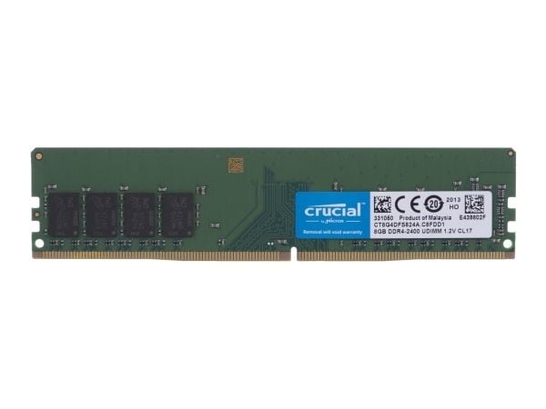 Crucial - DDR4 - modul - 8 GB - DIMM 288-pin - 2400 MT/s / PC4-19200 - CL17 - 1.2 V - ikke-bufret - ikke-ECC