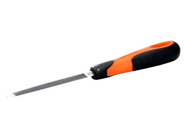 Bahco ERGO 4-186-06-2-2, Fil, Trekant-fil, 2. kutt, Sort, Oransje, 15 cm, 8,5 mm
