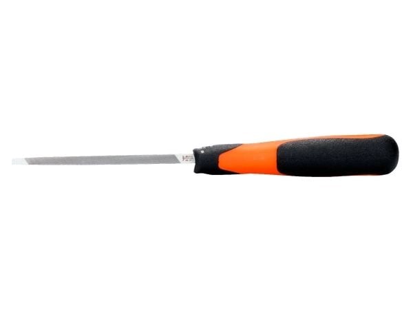 Bahco ERGO 4-186-06-2-2, Fil, Trekant-fil, 2. kutt, Sort, Oransje, 15 cm, 8,5 mm