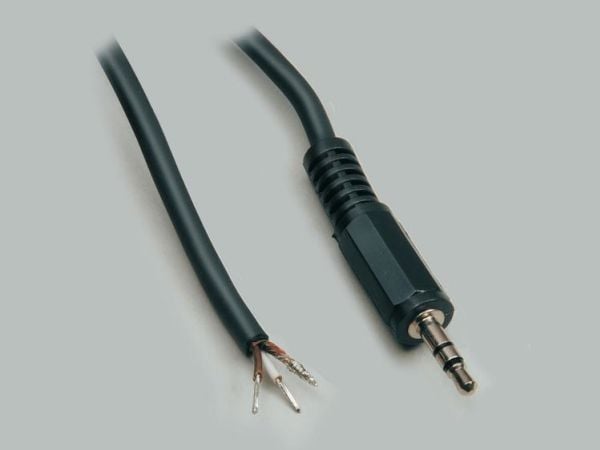 BKL Electronic 1101052, 3.5mm, Hankjønn, 1,8 m, Svart