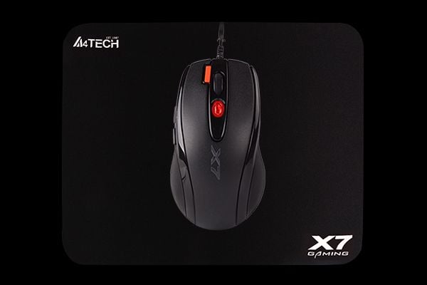 A4Tech X7 Gaming Combo X-7120 - Mus - optisk - 7 knapper - kablet - USB - svart