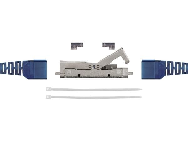 Goobay 79579, IDC, blå, grå, rett, sink, Cat6a, U/FTP (STP)