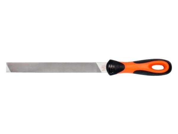 Bahco ERGO 4-140-08-1-2, Fil, Flate mapper, Mellom grov og 2. kutt, Plast, Sort, Oransje, Ergonomisk, Grep som ikke glir