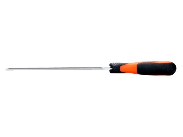 Bahco ERGO 4-140-08-1-2, Fil, Flate mapper, Mellom grov og 2. kutt, Plast, Sort, Oransje, Ergonomisk, Grep som ikke glir