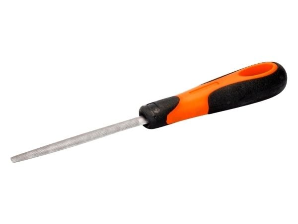 Bahco ERGO 1-210-12-1-2, Fil, Halvrund fil, Medelfin, Plast, Svart, Orange, Ergonomisk, Halkfritt grepp