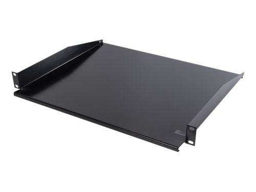 DELTACO - Rack-hylle - 381 mm deep, max 8 kg - svart RAL9004 - 1U - 19"