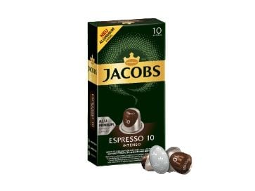 Jacobs ESPRESSO 10 INTENSO, Kaffe kapsyl, Espresso, Nespresso, 10 kopper, Boks