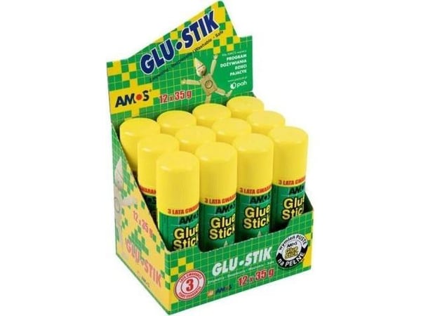 Amos lim med stift 35g 12 stk.