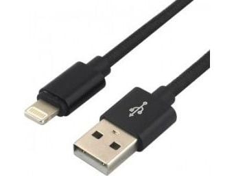 USB-kabel EverActive USB-A til Lightning 0,3 m svart (CBB-0.3IB)