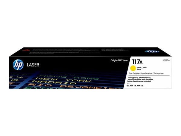 Lasertoner, HP 117A W2072A, Gul